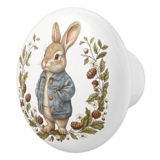 Ceramic Drawer Pull - Peter Rabbit Inspired Keramikknauf (Rechts)