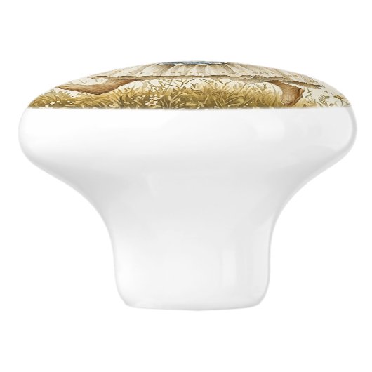 Ceramic Drawer Pull - Running Free Keramikknauf (Seitenansicht)