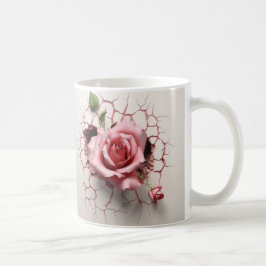 Ceramic Flower Mug Rose Kaffeetasse