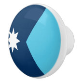 Ceramic knob pull with flag of Minnesota, USA Keramikknauf (Rechts)