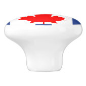 Ceramic knob pull with flag of Toronto, Canada Keramikknauf (Seitenansicht)