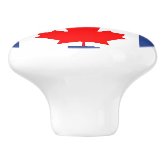 Ceramic knob pull with flag of Toronto, Canada Keramikknauf (Seitenansicht)