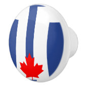Ceramic knob pull with flag of Toronto, Canada Keramikknauf (Rechts)