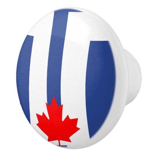 Ceramic knob pull with flag of Toronto, Canada Keramikknauf (Rechts)