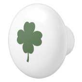 Ceramic Knob with Lucky 4 Leaf Clover Design Keramikknauf (Rechts)