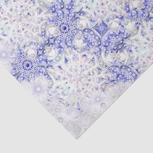 Ceramic lace blue of Greece & snowflake Seidenpapier (Ausschnitt)