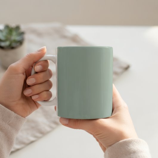 Ceramic Light Green Pastel Solid Color Mug Kaffeetasse