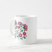 Ceramic Mug - Flowers are smiles from heaven Kaffeetasse (Vorderseite Links)