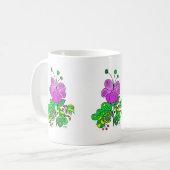 Ceramic Mug Whimsical Purple Flower Kaffeetasse (Vorderseite Links)