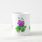 Ceramic Mug Whimsical Purple Flower Kaffeetasse (Mittel)