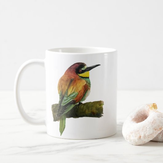 Ceramic mug with Bee-eater design Kaffeetasse (Mit Donut)