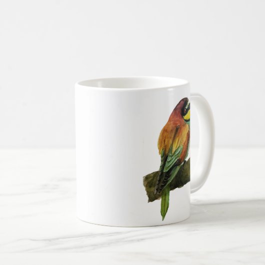 Ceramic mug with Bee-eater design Kaffeetasse (VorderseiteRechts)