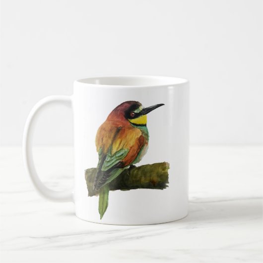 Ceramic mug with Bee-eater design Kaffeetasse (Links)