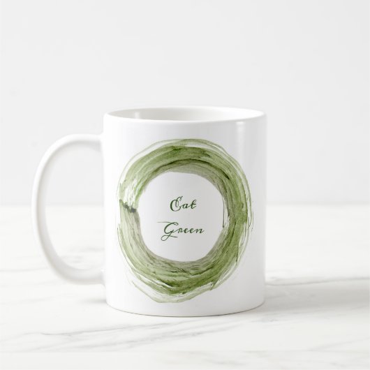 Ceramic mug with Eat Green design Kaffeetasse (Links)