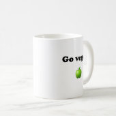 Ceramic mug with Go Vegan design Kaffeetasse (VorderseiteRechts)