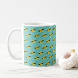 Ceramic mug with olive blossom pattern kaffeetasse