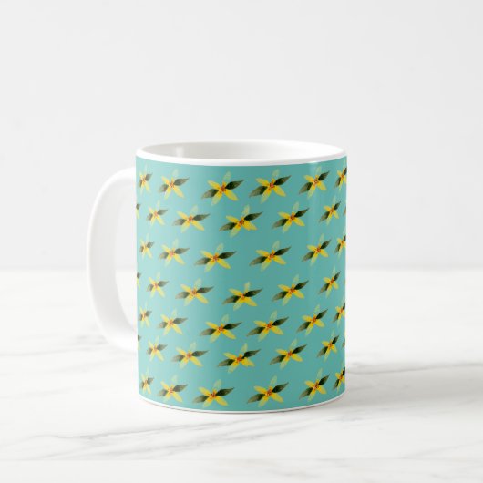 Ceramic mug with olive blossom pattern kaffeetasse (Vorderseite Links)