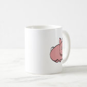 Ceramic mug with pink rabbit design kaffeetasse (VorderseiteRechts)