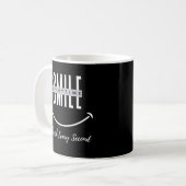 Ceramic mug with positive quote "Smile everytime" Kaffeetasse (Vorderseite Links)