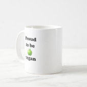 Ceramic mug with "Proud to be vegan" motif Kaffeetasse (Vorderseite Links)