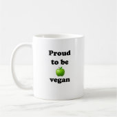 Ceramic mug with "Proud to be vegan" motif Kaffeetasse (Links)