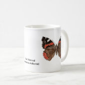 Ceramic mug with Red Admiral butterfly design Kaffeetasse (VorderseiteRechts)