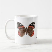 Ceramic mug with Red Admiral butterfly design Kaffeetasse (Links)