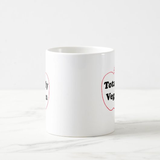 Ceramic mug with "Totally Vegan" motif Kaffeetasse (Mittel)