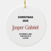 Ceramic Ornament Babys First Christmas Baby (Hinten)