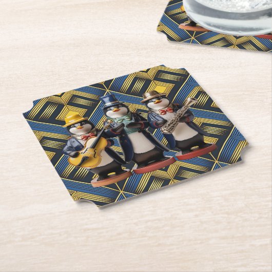 Ceramic Penguin Band Coaster Untersetzer (angewinkelt)