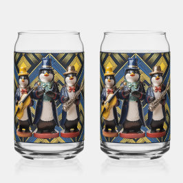 Ceramic Penguin Band Soda Glass Dosenglas