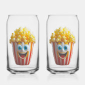 Ceramic Popcorn Face Soda Glass Dosenglas (Vorderseite)