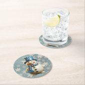 Ceramic Snowman Coaster Runder Pappuntersetzer (Vor Ort)