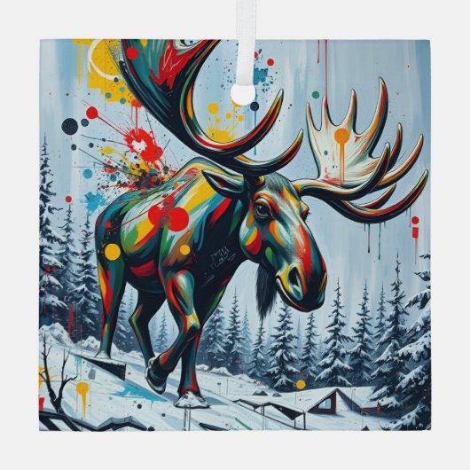 Ceramic Square Ornament Aus Glas (Rückseite)