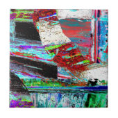 Ceramic Tie – Neon Pulse Fliese (Vorderseite)