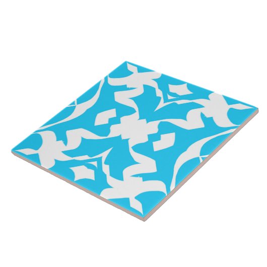 Ceramic Tile, An elegant teal and white design Ce Fliese (Seite)