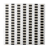 Ceramic Tile Black and Beige Stripe Fliese (Vorderseite)