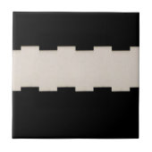 Ceramic Tile Black and Beige Stripe Fliese (Vorderseite)