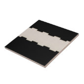 Ceramic Tile Black and Beige Stripe Fliese (Seite)