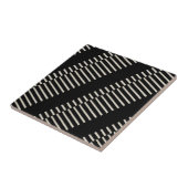 Ceramic Tile Black and Beige Stripe Fliese (Seite)