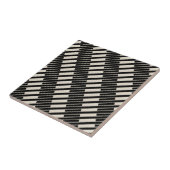 Ceramic Tile Black and Beige Stripe Fliese (Seite)