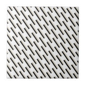 Ceramic Tile Black and Beige Stripe Fliese (Vorderseite)