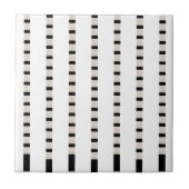 Ceramic Tile Black and Beige Stripe Fliese (Vorderseite)