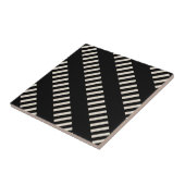 Ceramic Tile Black and Beige Stripe Fliese (Seite)