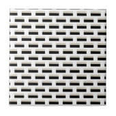 Ceramic Tile Black and White Stripe Fliese (Vorderseite)