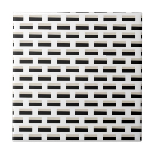 Ceramic Tile Black and White Stripe Fliese (Vorderseite)