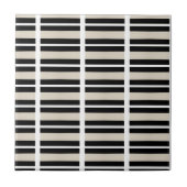 Ceramic Tile Black and White Stripe Fliese (Vorderseite)