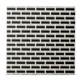 Ceramic Tile Black and White Stripe Fliese (Vorderseite)