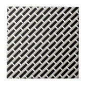 Ceramic Tile Black and White Stripe Fliese (Vorderseite)