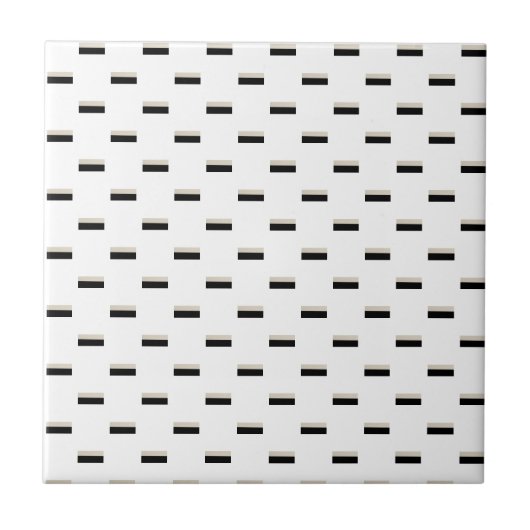 Ceramic Tile Black and White Stripe Fliese (Vorderseite)